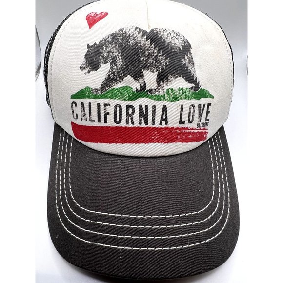 Billabong California Love Bear Trucker Snapback Hat - Picture 1 of 8